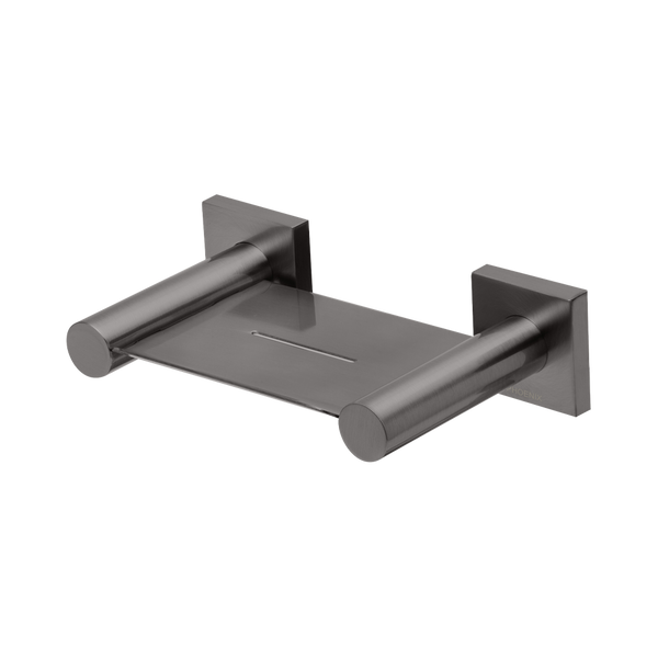 Radii Soap Dish Square Plate Brushed Carbon
