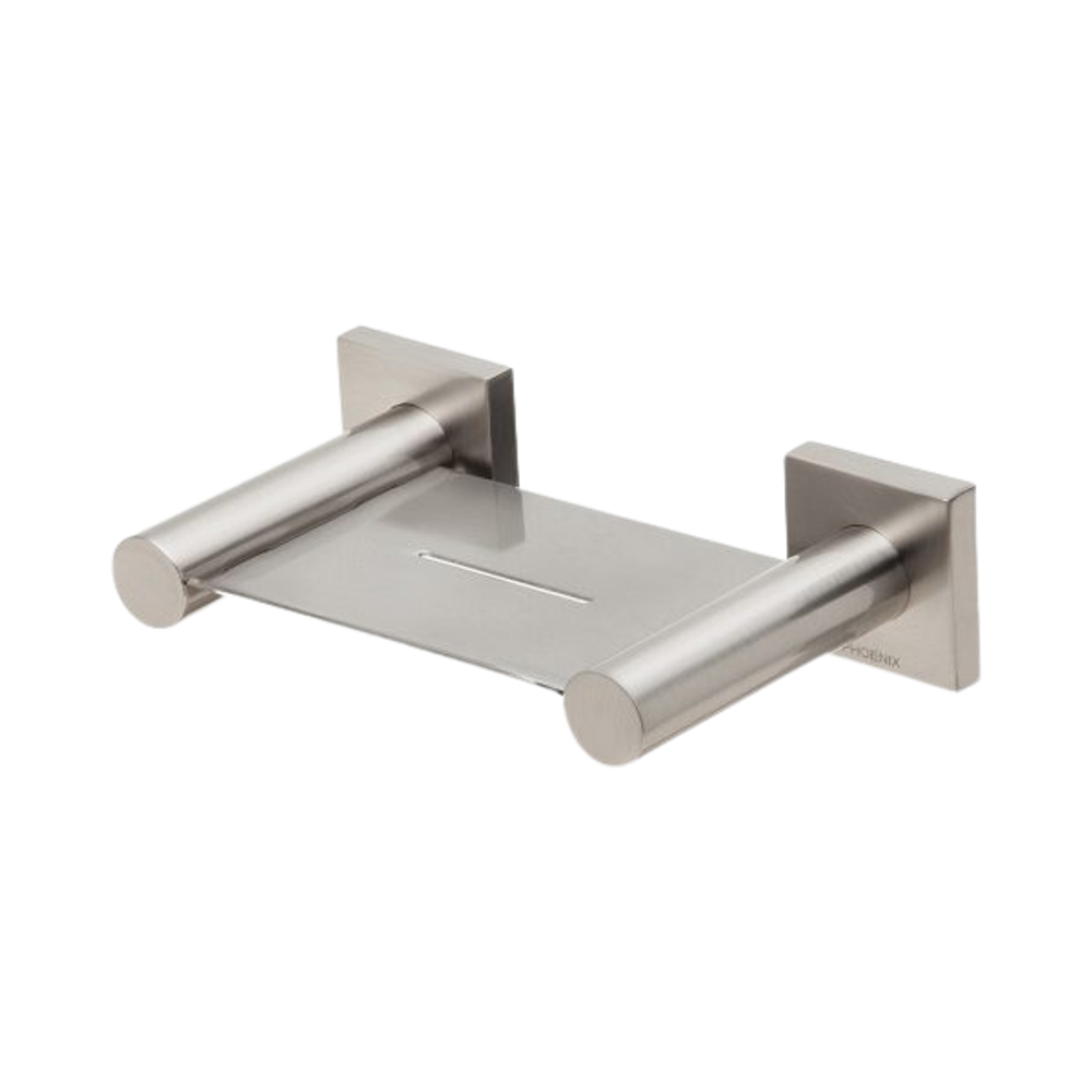Radii Soap Dish Square Plate Brushed Nickel