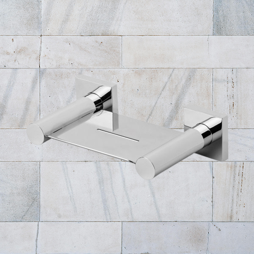 Radii Soap Dish Square Plate Chrome