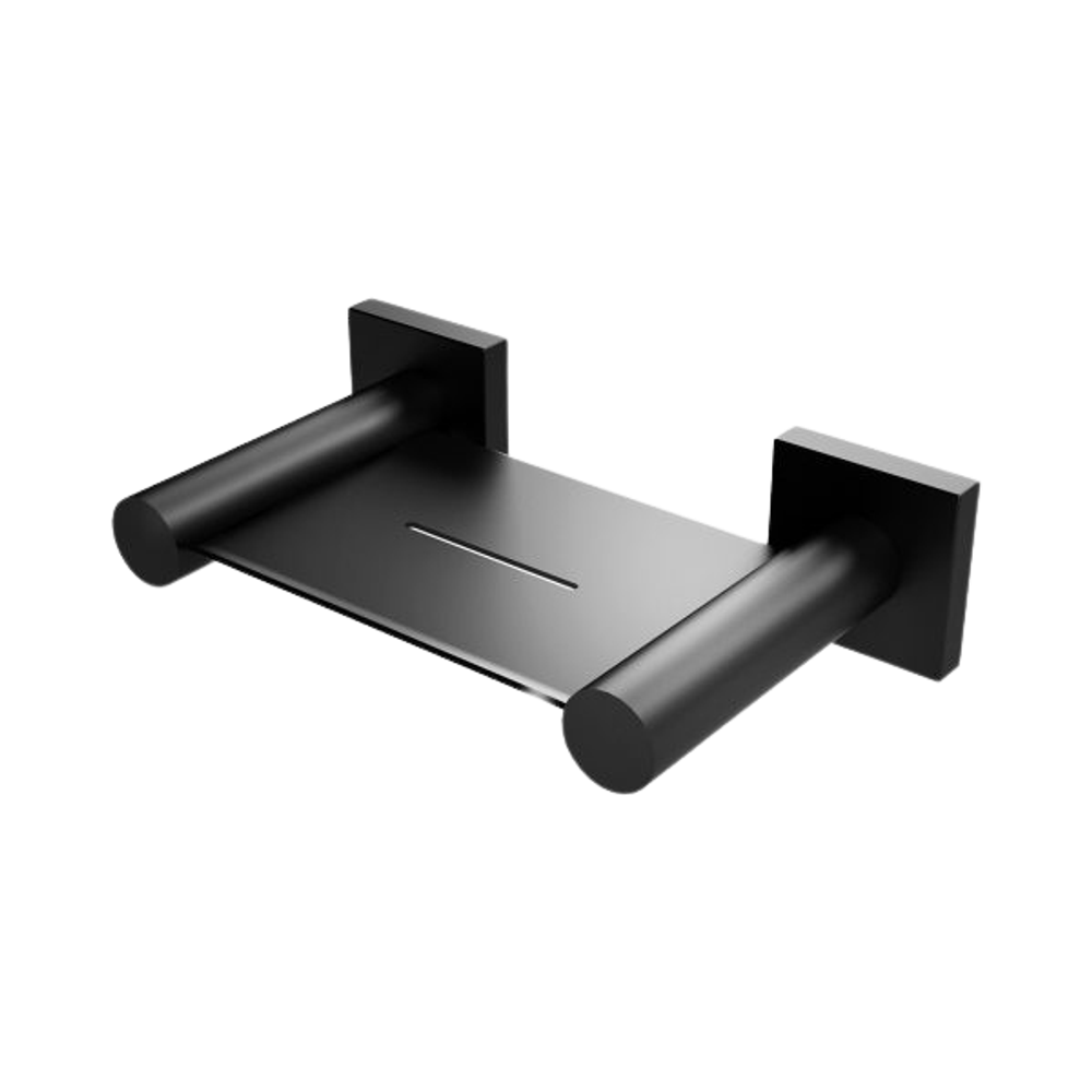 Radii Soap Dish Square Plate Matte Black