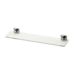 Radii Glass Shelf Square Plate Chrome - Chrome