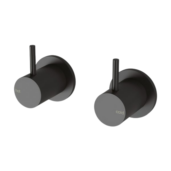 Vivid Slimline Wall Top Assemblies 15mm Extended Spindles Matte Black