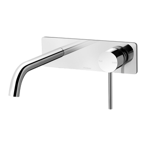 Vivid Slimline SwitchMix Wall Basin / Bath Mixer Set 180mm Fit-Off Kit Lead Free Chrome - Chrome
