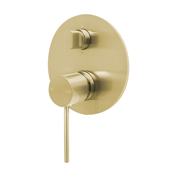 Vivid Slimline SwitchMix Shower / Bath Diverter Mixer Fit-Off Kit  Brushed Gold