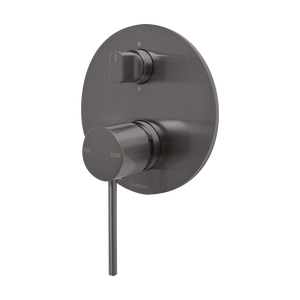 Vivid Slimline SwitchMix Shower / Bath Diverter Mixer Fit-Off Kit  Brushed Carbon - Brushed Carbon