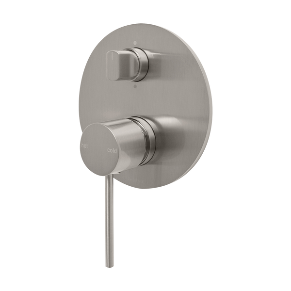 Vivid Slimline SwitchMix Shower / Bath Diverter Mixer Fit-Off Kit  Brushed Nickel