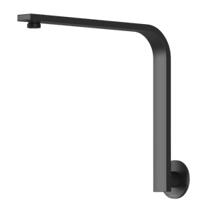 Vivid Slimline High-Rise Shower Arm Round Plate Matte Black - Matte Black