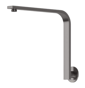 Vivid Slimline High-Rise Shower Arm Round Plate Brushed Carbon - Brushed Carbon