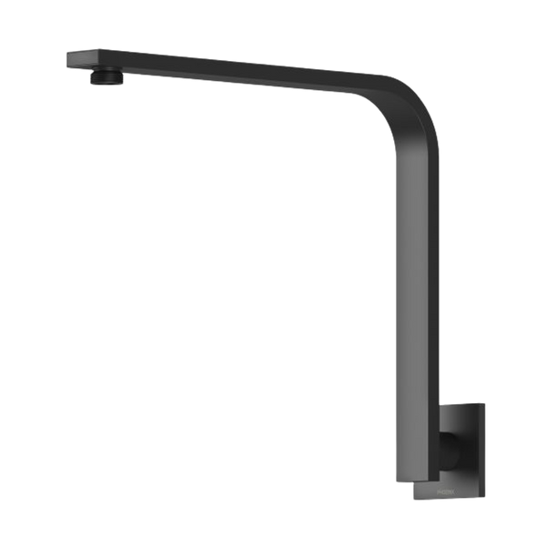 Vivid Slimline High-Rise Shower Arm Square Plate Matte Black