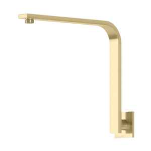 Vivid Slimline High-Rise Shower Arm Square Plate Brushed Gold - Brushed Gold