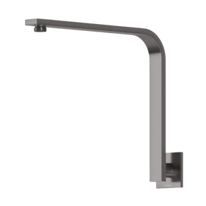 Vivid Slimline High-Rise Shower Arm Square Plate Brushed Carbon - Brushed Carbon