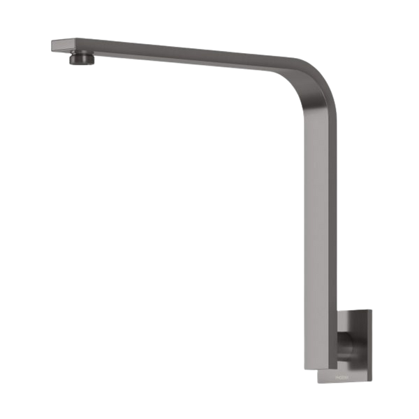 Vivid Slimline High-Rise Shower Arm Square Plate Brushed Carbon