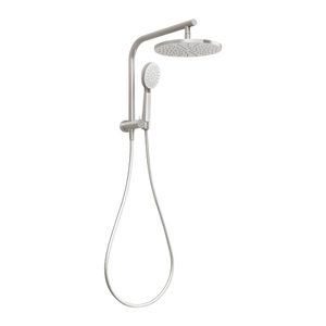 Vivid Slimline Compact Twin Shower Brushed Nickel - Brushed Nickel