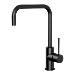 Vivid Slimline Sink Mixer 220mm Squareline Matte Black - Matte Black