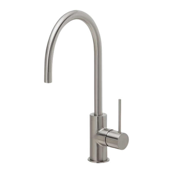 Vivid Slimline Sink Mixer 220mm Gooseneck Brushed Nickel