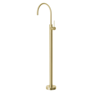 Vivid Slimline Floor Mounted Bath Mixer Brushed Gold - Brushed Gold