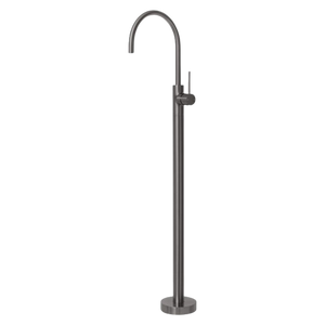 Vivid Slimline Floor Mounted Bath Mixer Brushed Carbon - Brushed Carbon