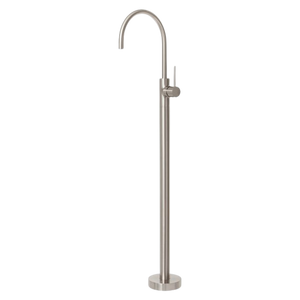 Vivid Slimline Floor Mounted Bath Mixer Brushed Nickel - Brushed Nickel