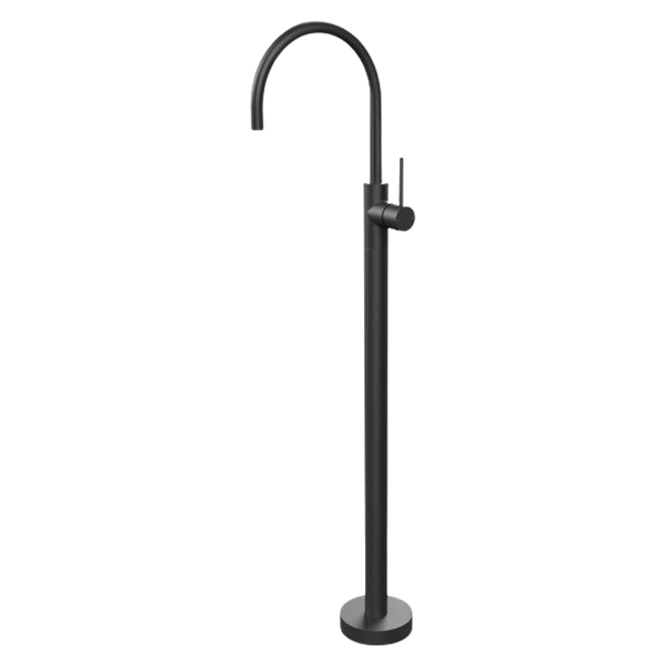 Vivid Slimline Floor Mounted Bath Mixer Matte Black