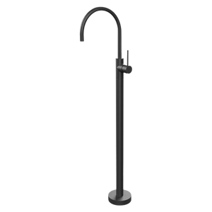 Vivid Slimline Floor Mounted Bath Mixer Matte Black - Matte Black
