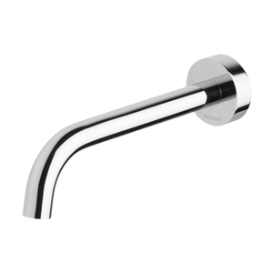 Vivid Slimline Wall Bath Outlet 180mm Curved Chrome - Chrome