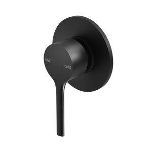 Vivid Slimline Oval SwitchMix Shower / Wall Mixer Fit-Off Kit  Matte Black - Matte Black