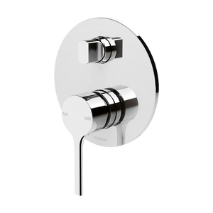 Vivid Slimline Oval SwitchMix Shower / Bath Diverter Mixer Fit-Off Kit  Chrome - Chrome