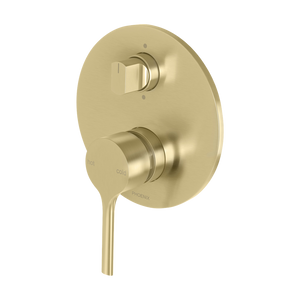 Vivid Slimline Oval SwitchMix Shower / Bath Diverter Mixer Fit-Off Kit  Brushed Gold - Brushed Gold