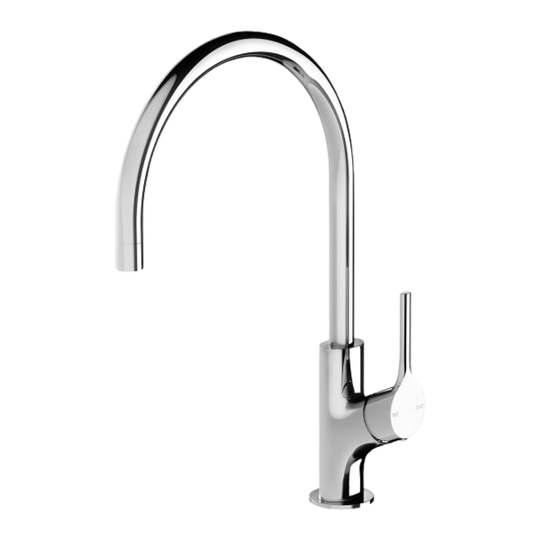 Vivid Slimline Oval Sink Mixer 220mm Gooseneck Chrome