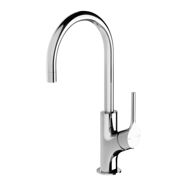 Vivid Slimline Oval Sink Mixer 160mm Gooseneck Chrome
