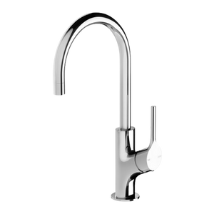 Vivid Slimline Oval Sink Mixer 160mm Gooseneck Chrome - Chrome
