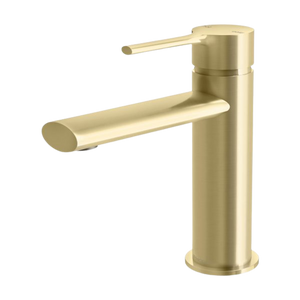 Vivid Slimline Oval Basin Mixer Brushed Gold - Brushed Gold