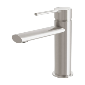 Vivid Slimline Oval Basin Mixer Brushed Nickel - Brushed Nickel