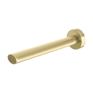Vivid Slimline Oval Wall Basin Outlet 180mm Brushed Gold - Brushed Gold