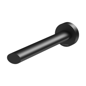 Vivid Slimline Oval Wall Basin Outlet 180mm Matte Black - Matte Black