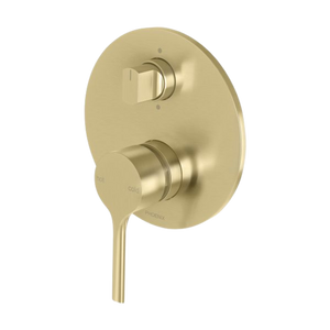 Vivid Slimline Oval Shower / Bath Diverter Mixer Brushed Gold - Brushed Gold