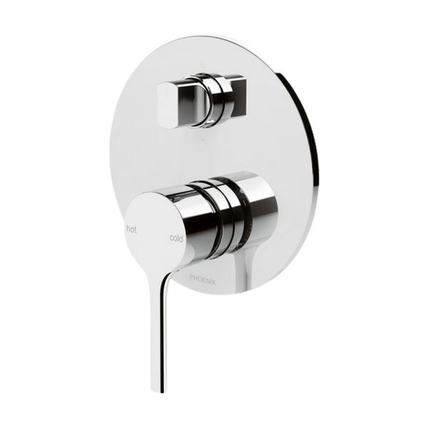 Vivid Slimline Oval Shower / Bath Diverter Mixer Chrome