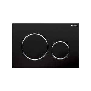 Concealed Cistern Flush Plate With Round Buttons Black - Black