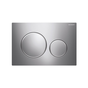 Concealed Cistern Flush Plate With Round Buttons Chrome - Chrome