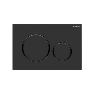 Concealed Cistern Flush Plate With Round Buttons Matte Black - Matte Black