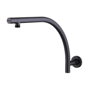 Rome Raised Wall Mounted Shower Arm Matte Black - Matte Black