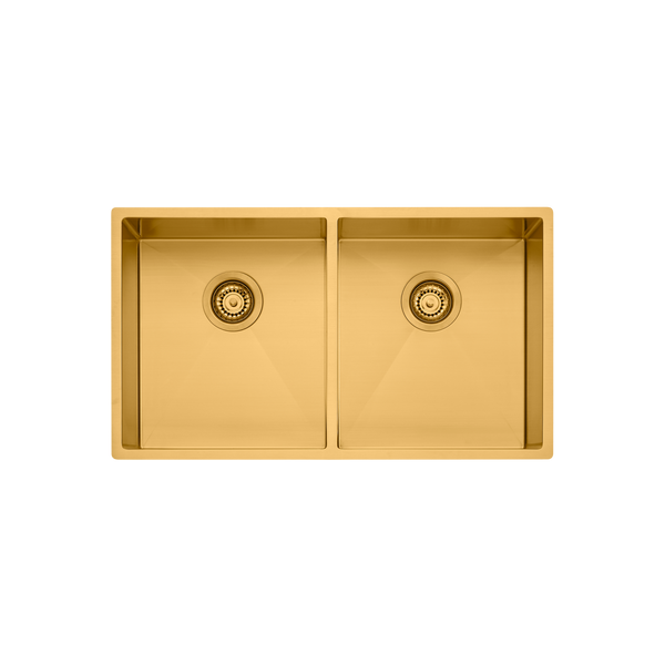 Spectra Double Bowl Sink Brushed Gold