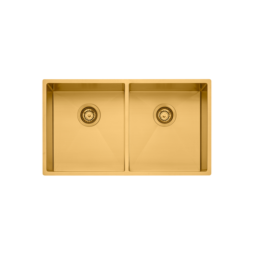 Spectra Double Bowl Sink Brushed Gold