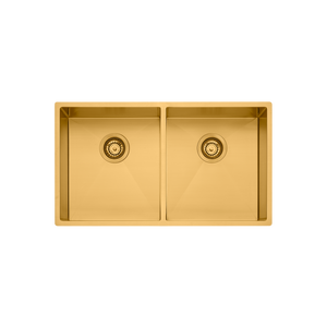 Spectra Double Bowl Sink Brushed Gold - Brushed Gold