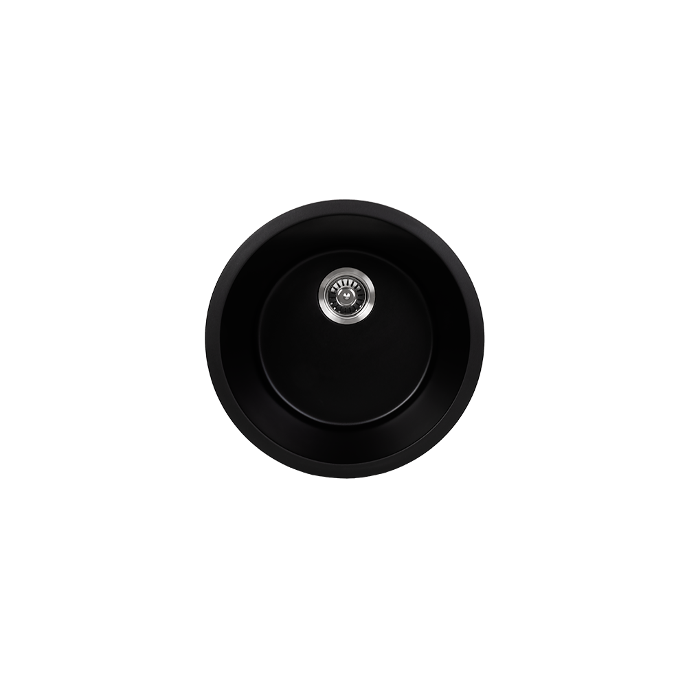 Douglas 460x460 Black Granite Circle Single Bowl Sink
