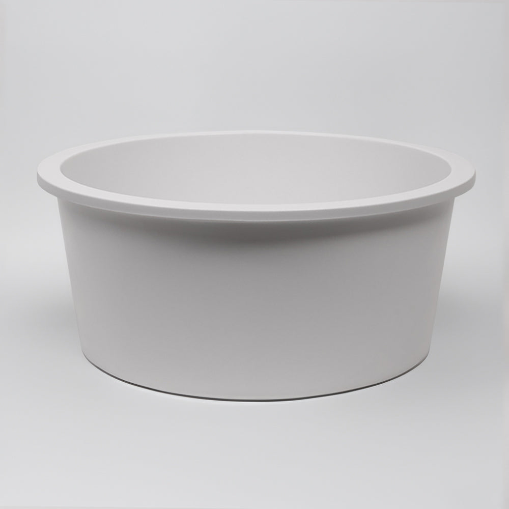 Douglas 460x460 White Granite Circle Single Bowl Sink