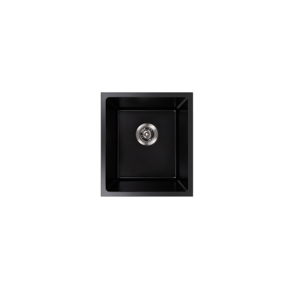 Cynthia 396x446 Black Granite Square Single Bowl Sink