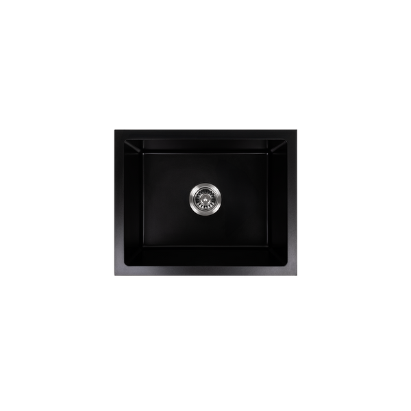Kenneth 540x430 Black Granite Square Single Bowl Sink