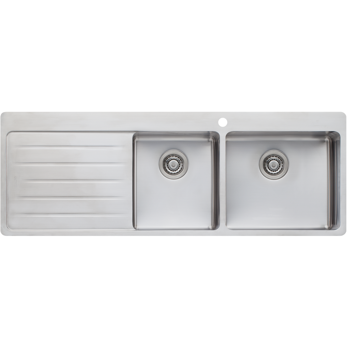 Sonetto 1 And 3/4 Bowl Topmount Sink With Drainer Right Stainless Steel