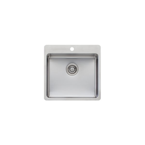 Sonetto Large Bowl Topmount Sink Stainless Steel